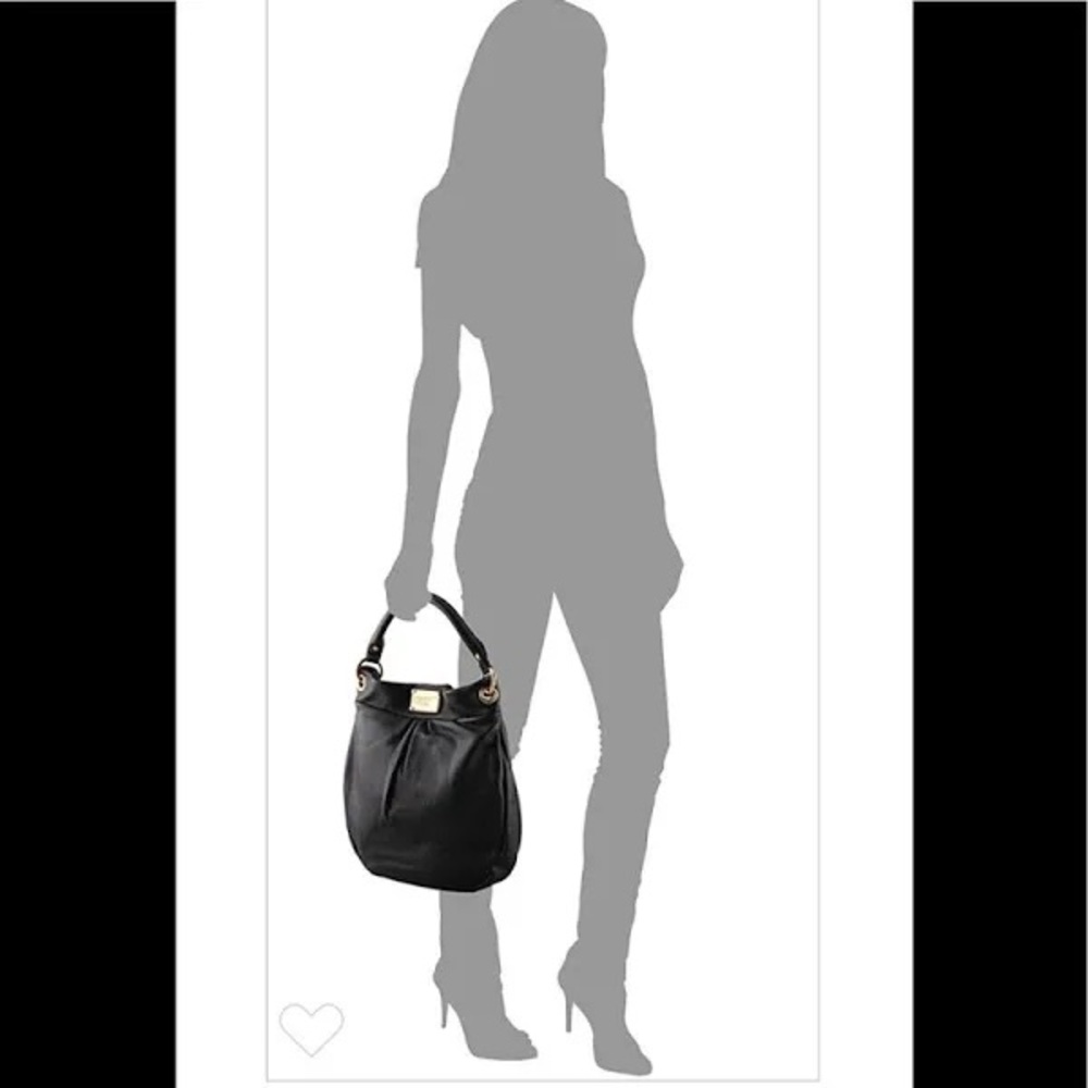 Vintage Marc By Marc Jacobs Black Hobo Bag with Gold Accents